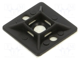 Holder; screw,self-adhesive; polyamide; UL94V-2; black; Ht: 5.5mm