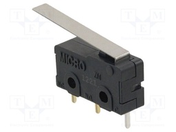 Microswitch SNAP ACTION; with lever; SPDT; 0.1A/125VAC; ON-(ON)