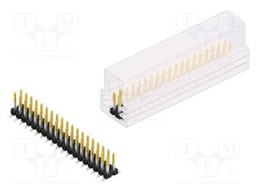 Connector: pin strips; pin header; male; PIN: 38; 2.54mm; SMT; 2x19