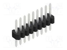 Connector: pin strips; pin header; male; PIN: 9; 1.27mm; THT; 1x9