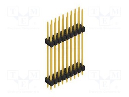 Connector: pin strips; pin header; male; PIN: 18; 2.54mm; THT; 2x9