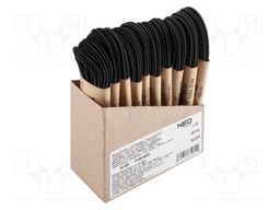 Shoelaces; black; polyester; 120mm