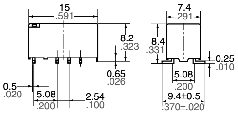 Relay: electromagnetic; DPDT; Ucoil: 5VDC; 2A/30VDC; max.220VDC
