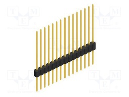 Connector: pin strips; pin header; male; PIN: 15; 1.27mm; THT; 1x15