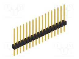 Connector: pin strips; pin header; male; PIN: 17; 2.54mm; THT; 1x17