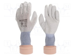 Protective gloves; ESD; M; 10set; grey