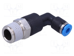 Push-in fitting; angled 90°; Input thread: R 1/4" external; 4mm