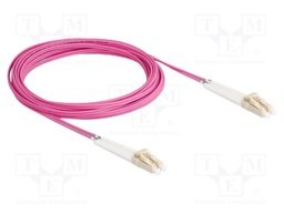 Fiber patch cord; OM4; LC/PC,both sides; 5m; 50/125um; LSZH; beige