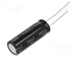 Electrolytic Capacitor, 3900 µF, 16 V, FR Series, ± 20%, Radial Leaded, 10000 hours @ 105°C