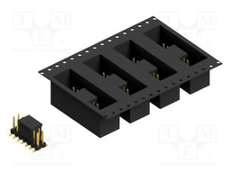 Connector: pin strips; pin header; male; PIN: 14; 2.54mm; SMT; 2x7