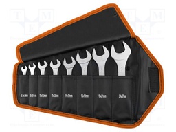 Wrench-set; spanner; carbon steel; thin,double-sided; 8pcs; 3mm