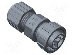 Connector: AC supply; soldering; male; 20A; for cable; IP67