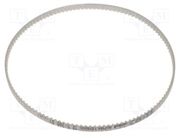 Timing belt; T2.5; W: 4mm; H: 1.3mm; Lw: 305mm; Tooth height: 0.7mm
