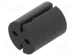 Spacer sleeve; LED; Øout: 5.1mm; ØLED: 3mm,5mm; black; UL94V-0