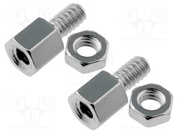 Set of screws for D-Sub; UNC4-40; Thread len: 5.2mm