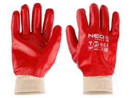 Protective gloves; Size: 10; red; cotton,PCW; Safety cat: 2