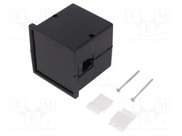 Enclosure: panel; X: 72mm; Y: 72mm; Z: 73mm; ABS; black; screwed