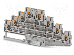 Splice terminal: rail; 500V; push-in; PA; 0.14÷4mm2; ways: 4