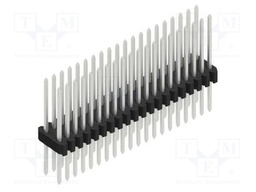 Connector: pin strips; pin header; male; PIN: 40; 1.27mm; THT; 2x20