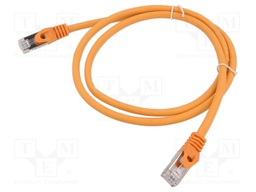 Patch cord; S/FTP; 6a; solid; Cu; LSZH; orange; 2m; 27AWG; Cablexpert
