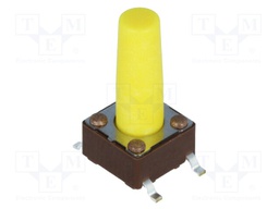 Microswitch TACT; SPST-NO; Pos: 2; 0.05A/12VDC; SMT; none; 5.2N