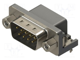 Connector: D-Sub; PIN: 9; socket; male; for panel mounting,on PCBs