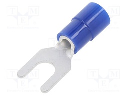 Tip: fork; M4; Ø: 4.3mm; 1.04÷2.63mm2; crimped; for cable; insulated