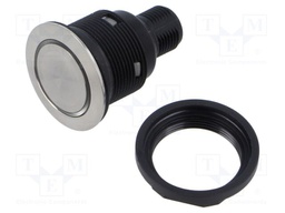 Switch: push-button; steel; Pos: 2; Stabl.pos: 1; OUT: NO