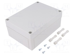 Enclosure: multipurpose; X: 130mm; Y: 180mm; Z: 75mm; MNX; grey; IK08