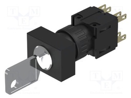 Switch: rotary with key; Stabl.pos: 3; NC x2 + NO x2; Pos: 3; 51