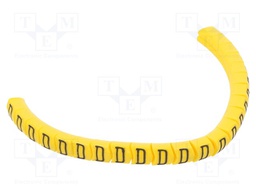 Markers for cables and wires; Label symbol: D; 1.3÷3mm; PVC; PA