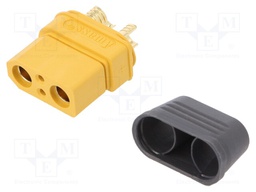 Plug; DC supply; XT90; female; PIN: 4; for cable; soldered; 40A; 500V