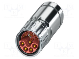Connector: M23; plug; PIN: 13; crimped; SPEEDCON-Lock; straight