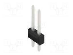 Connector: pin strips; pin header; male; PIN: 2; 2.54mm; THT; 2x1