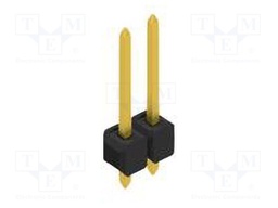 Connector: pin strips; pin header; male; PIN: 2; 2.54mm; THT; 1x2