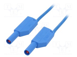 Test lead; silicone; 2m; blue; 19A; 1kV; Cond.cross sec: 1mm2