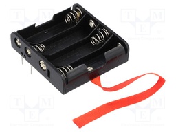 Holder; Mounting: PCB; Size: AA,R6; Batt.no: 4