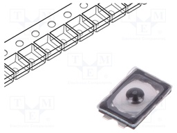 Microswitch TACT; SPST-NO; Pos: 2; 0.02A/15VDC; SMT; none; 1.6N