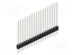 Connector: pin strips; pin header; male; PIN: 18; 1.27mm; THT; 1x18