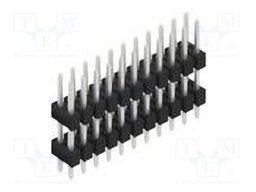 Connector: pin strips; pin header; male; PIN: 22; 2.54mm; THT; 2x11