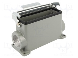 Enclosure: for HDC connectors; size 24B; with latch; high; angled