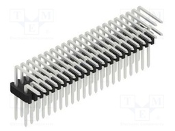 Connector: pin strips; pin header; male; PIN: 44; 1.27mm; THT; 2x22