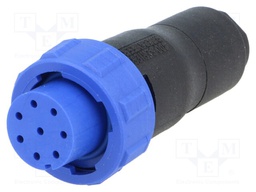 Connector: circular; plug; female; PIN: 8; w/o contacts; for cable
