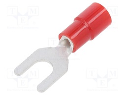 Tip: fork; M4; Ø: 4.3mm; 0.3÷1.65mm2; crimped; for cable; insulated