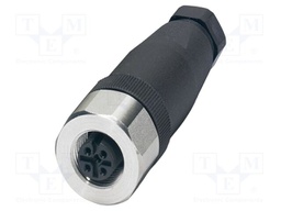 Connector: M12; plug; PIN: 5; 48V; straight; IP65; screw terminal