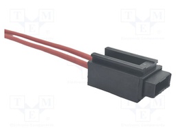 Leads: leads x2; Fuse acces: fuse holder; Dim: 14.3x31.2mm