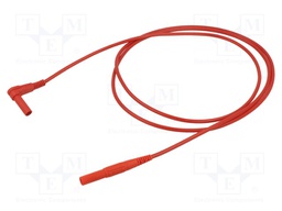 Test lead; 19A; banana plug 4mm,angular banana plug 4mm; Len: 2m