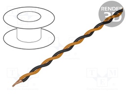 Wire: assembly; Core: stranded; 2x1.4mm; -20÷70°C; Package: 100m