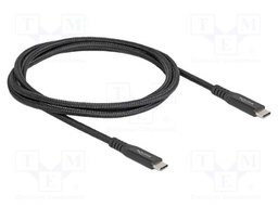 Cable; bidirectional; USB C plug,both sides; gold-plated; 1m