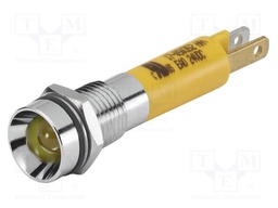 Indicator: LED; recessed; green; 24VAC; Ø8mm; connectors 2,8x0,8mm